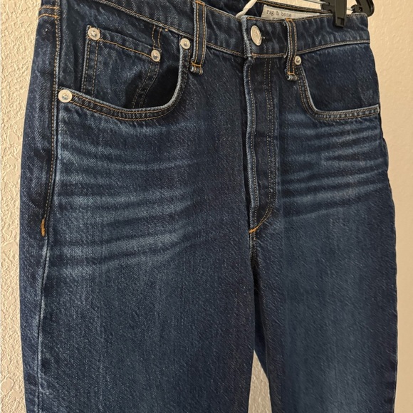Rag & Bone High Rise Straight Leg Ankle Women’s Blue Jeans Sz 28 Made In USA EUC - Picture 1 of 15